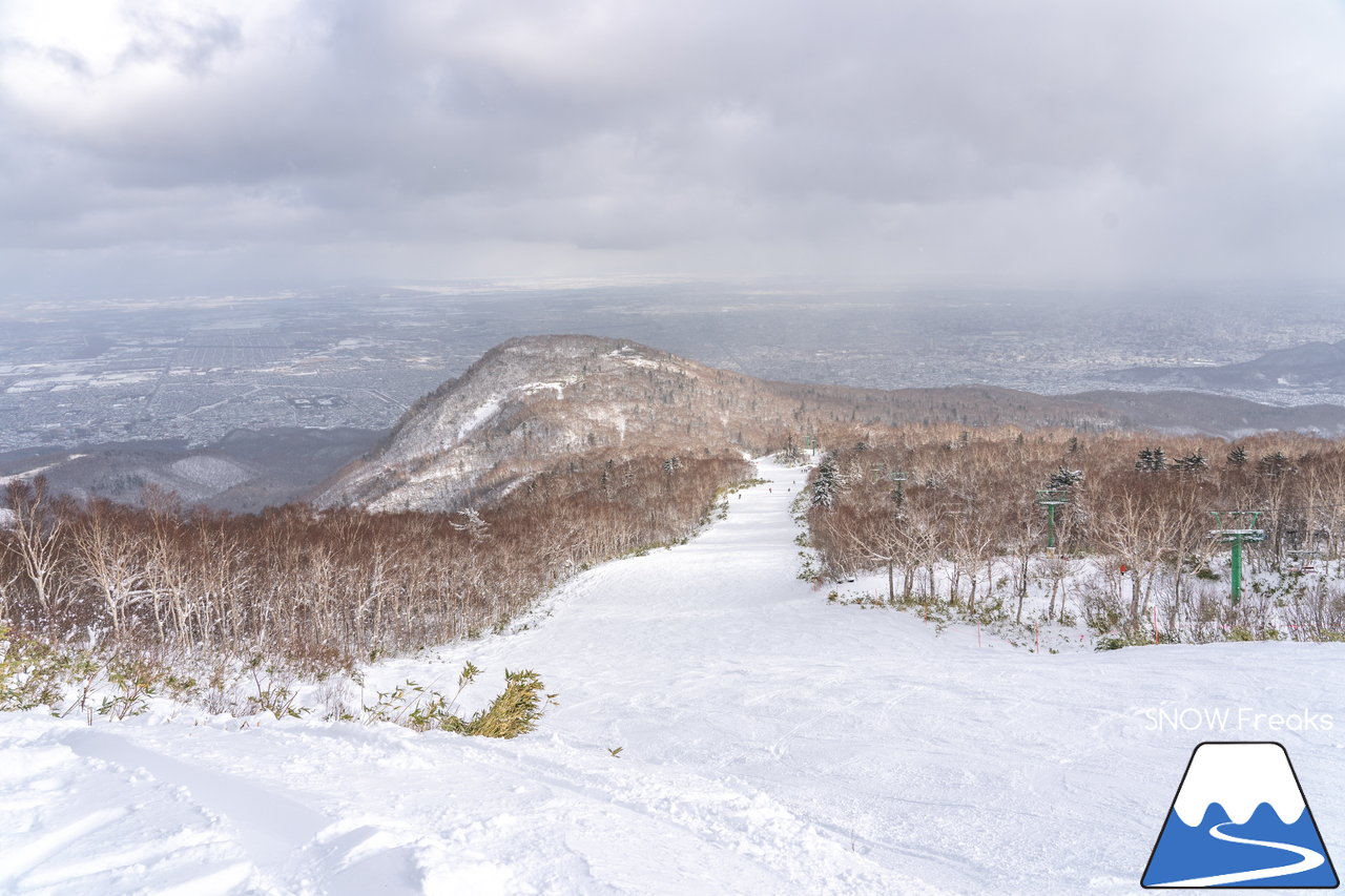 サッポロテイネ｜久しぶりの降雪で粉雪コンディション復活！ゲレンデ上部、2本の中斜面が絶好調(*^^)v